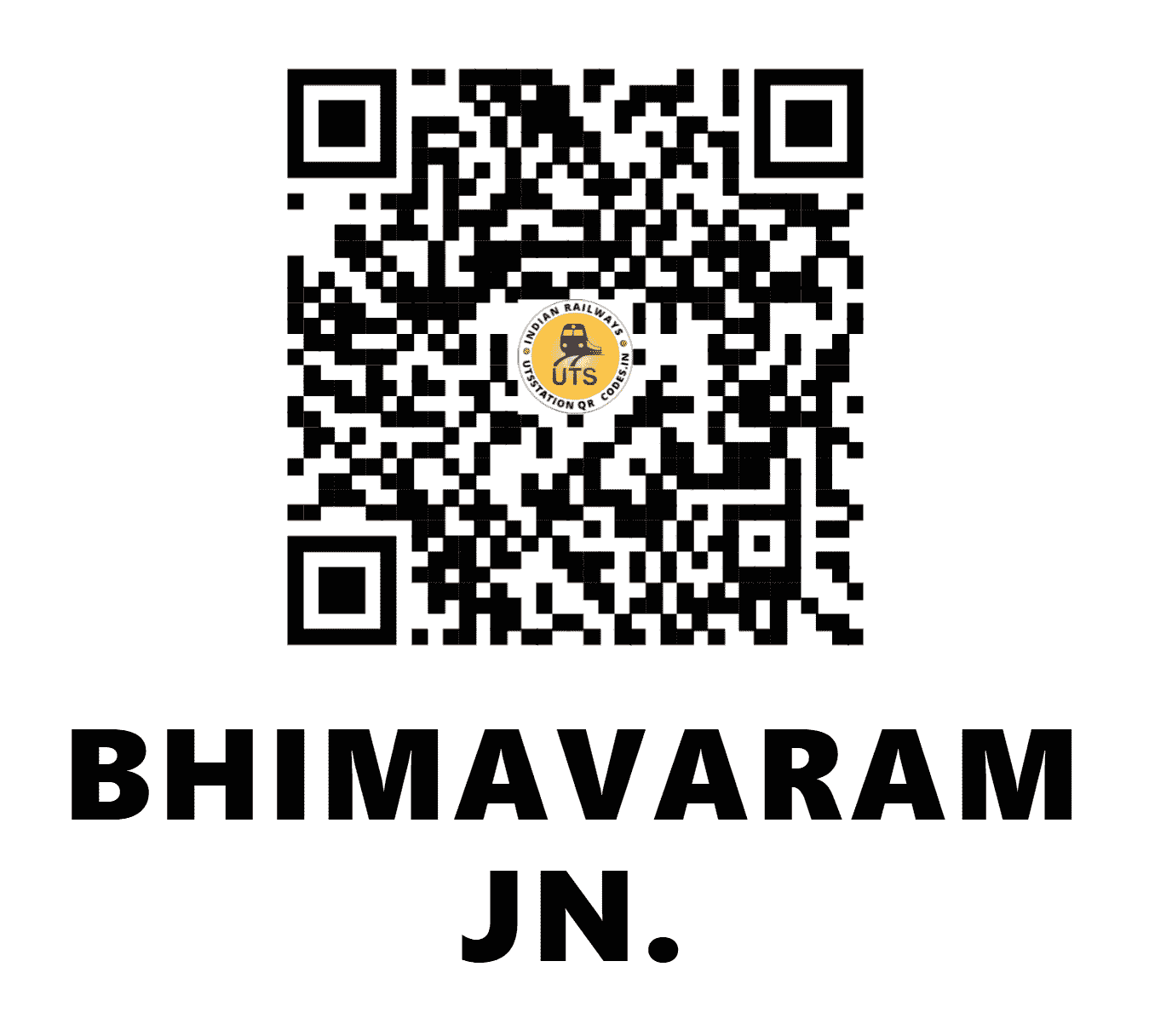 UTS QR Code for BHIMAVARAM JN. - BVRM (SC - ANDHRA PRADESH)